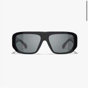 Chanel Black Shield Sunglasses